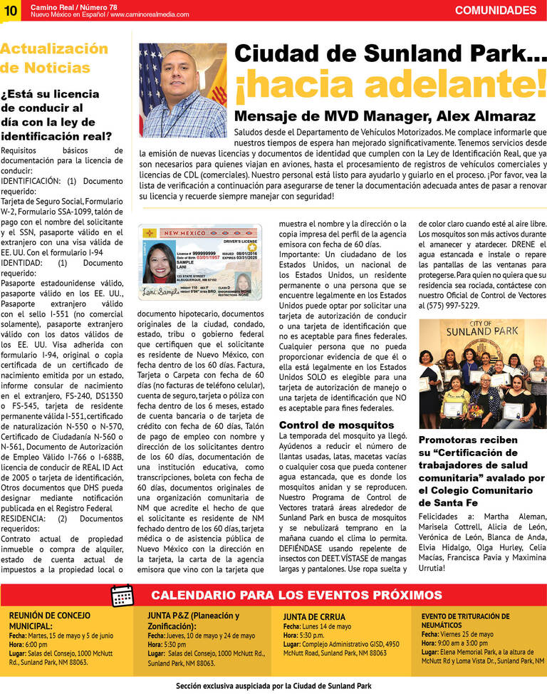 Sunland Park hacia adelante Sunland Park hacia adelante