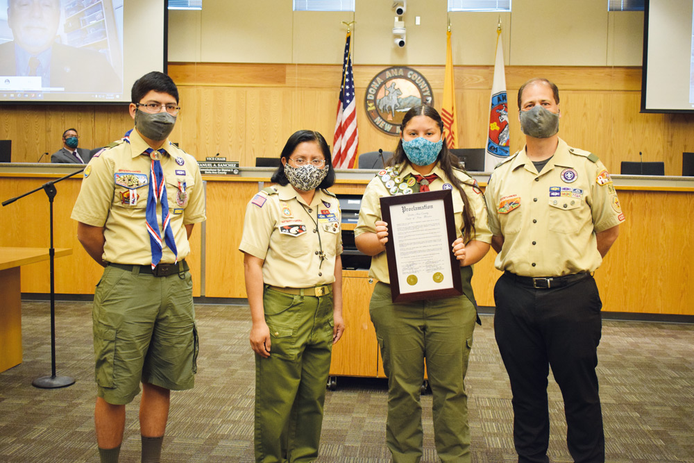 Primera mujer Boy Scout en recibir el premio Eagle Scout en Las Cruces