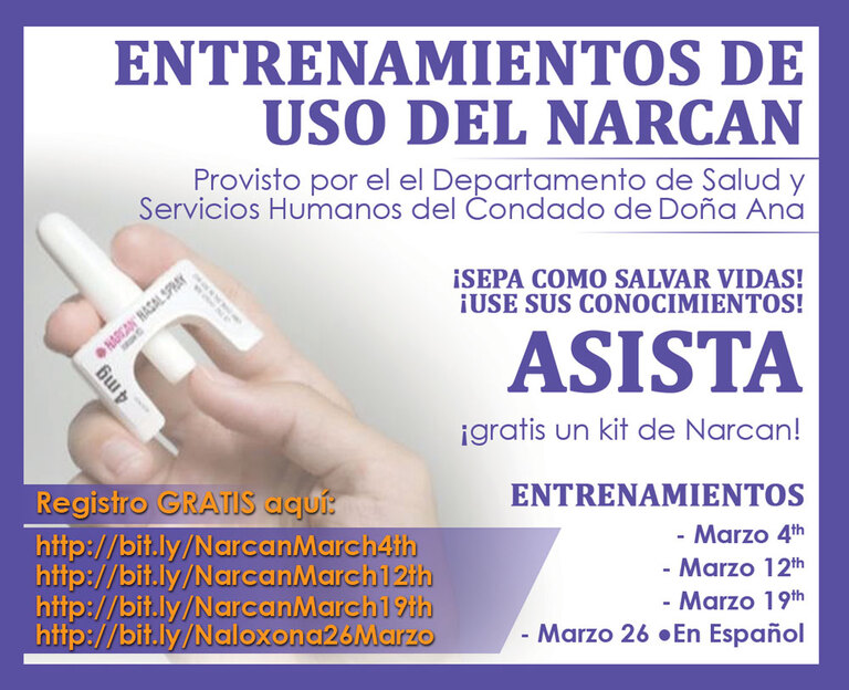Entrenamiento sobre uso del Narcan