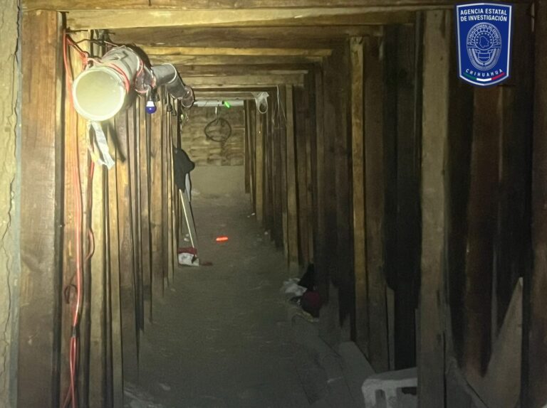 Descubren túnel de contrabando construido por el hombre en la frontera 