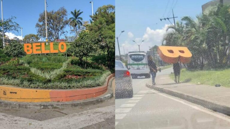 ¡INSÓLITO! Roban, letra por letra, el letrero de bienvenida a municipio en Colombia