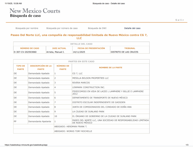ÚLTIMO MOMENTO: Presentan demanda contra Sunland Park por Anexión 