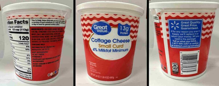 Cottage Great Value con fallas de pasteurización 