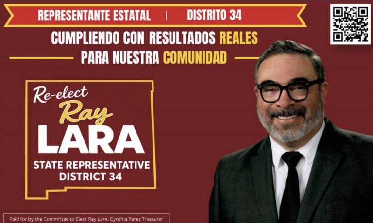 Ray Lara es residente de toda la vida del sur de Nuevo México y es Representante Estatal del Distrito 34
